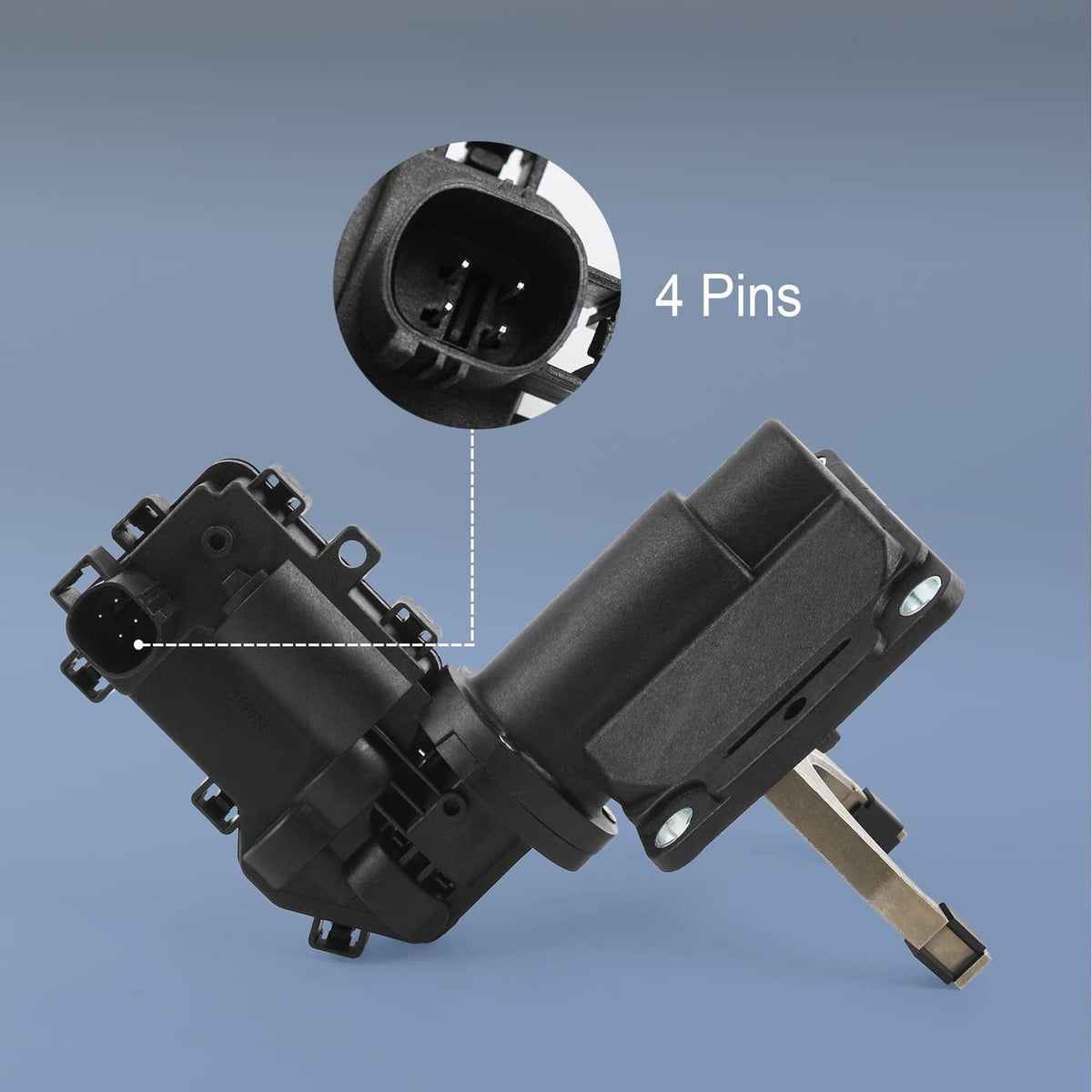 4 pins axle actuator fork disconnect with black connector and metal mounting bracket