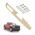 Tan door armrest panel with mounting posts and included screw hardware