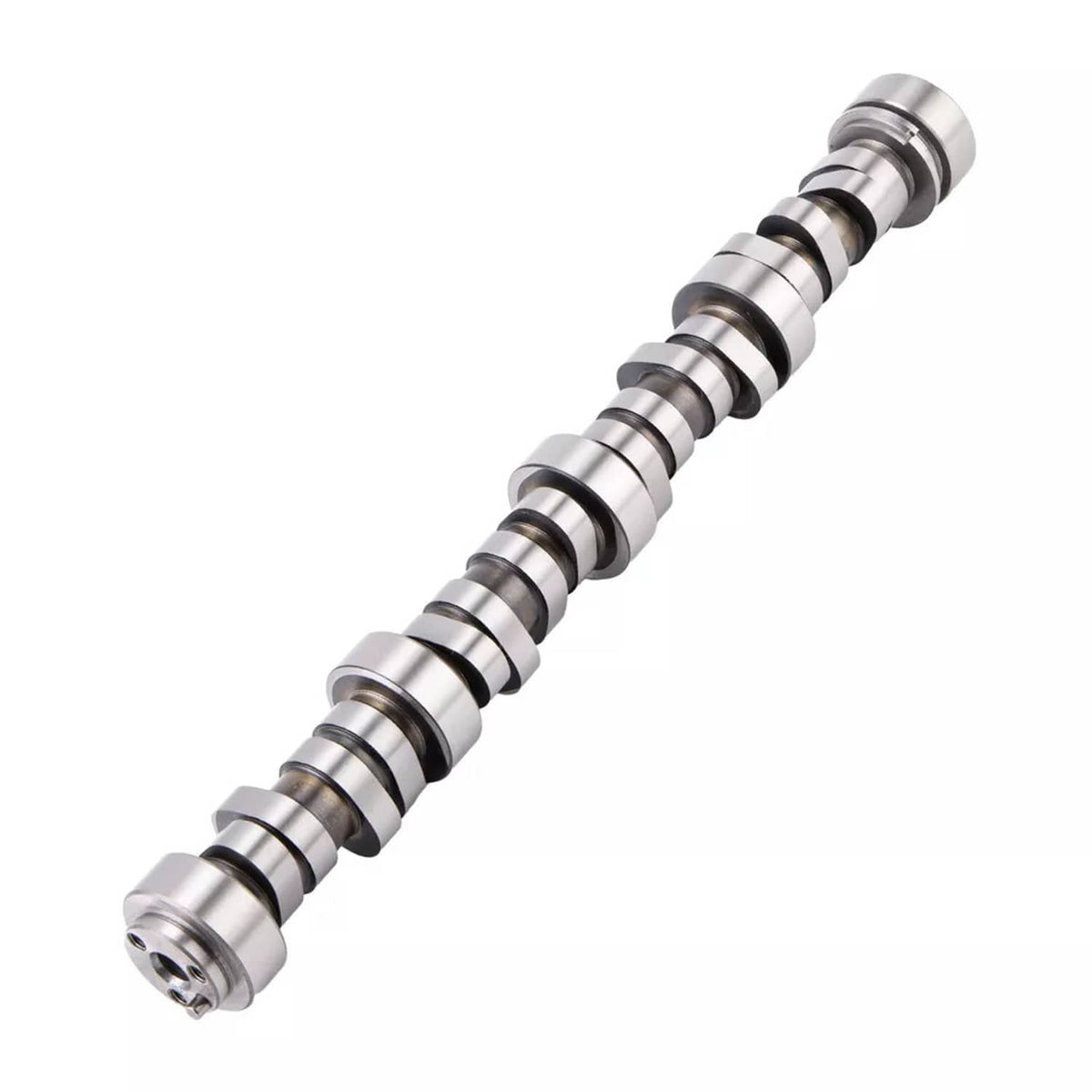 Silver hydraulic roller camshaft with precision lobes and bearing journals