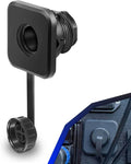 Bulkhead connector with square faceplate and threaded cable fitting