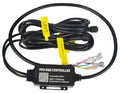 RGB controller module with black wiring harness and 3-pin plug connectors