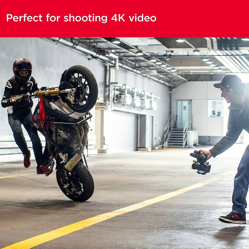 Video shooting scene; memory card not visible