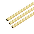 Gold brass round tube with open ends, 7mm OD and 0.5mm wall thickness