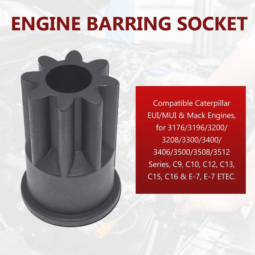 Yuesstloo engine barring socket with splined opening and dark metal finish