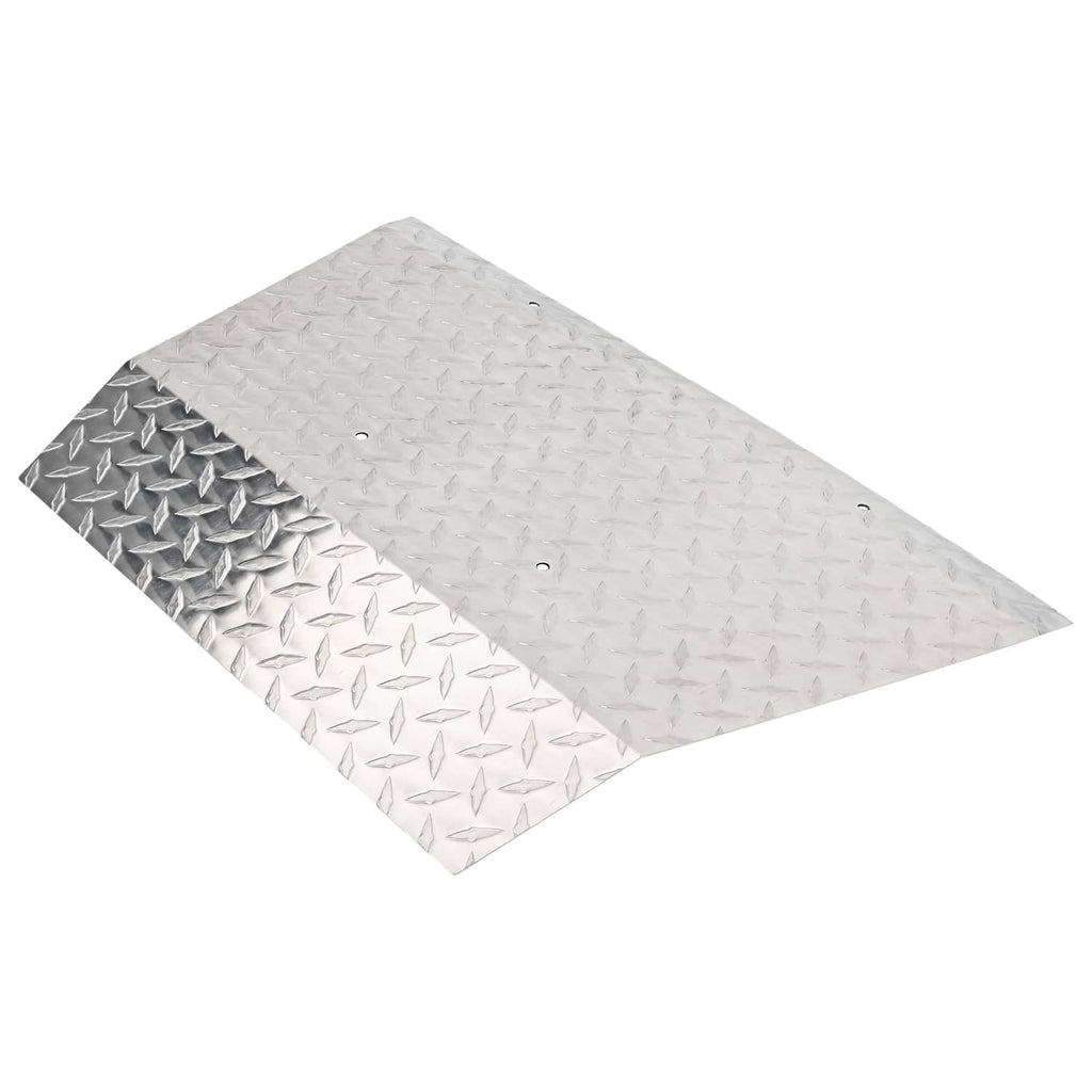 Aluminum diamond plate front shock bumper cover panel with mounting holes
