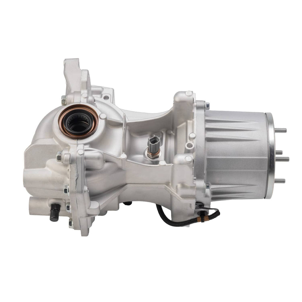 Rear axle differential carrier with coupling unit, long silver housing with rear flange and seal