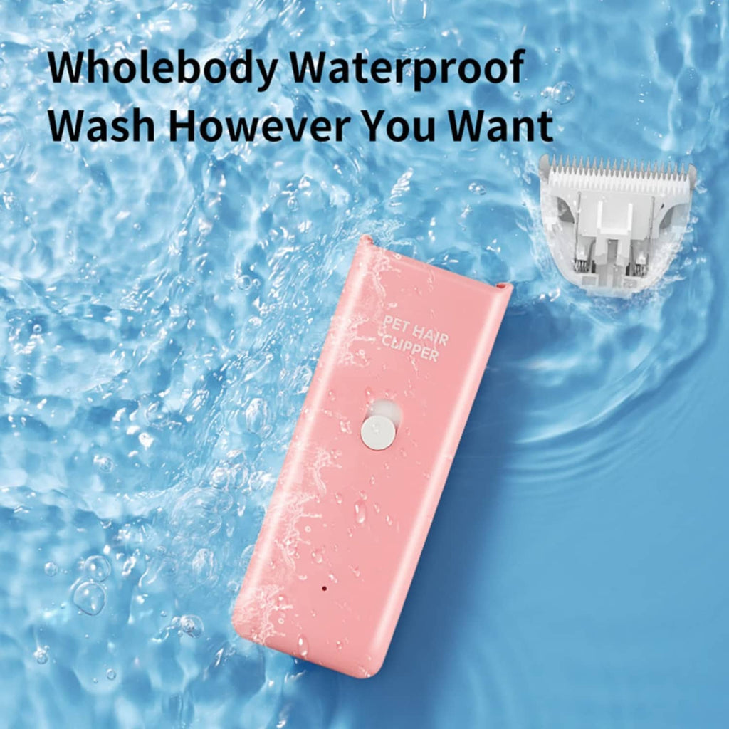 Wholebody waterproof pet hair clipper blade, shown with exposed cutting head