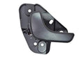 Black interior door handle for front left driver side, with mounting brackets