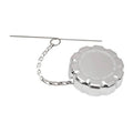 Chrome diesel fuel tank cap with hanging chain, round locking lid