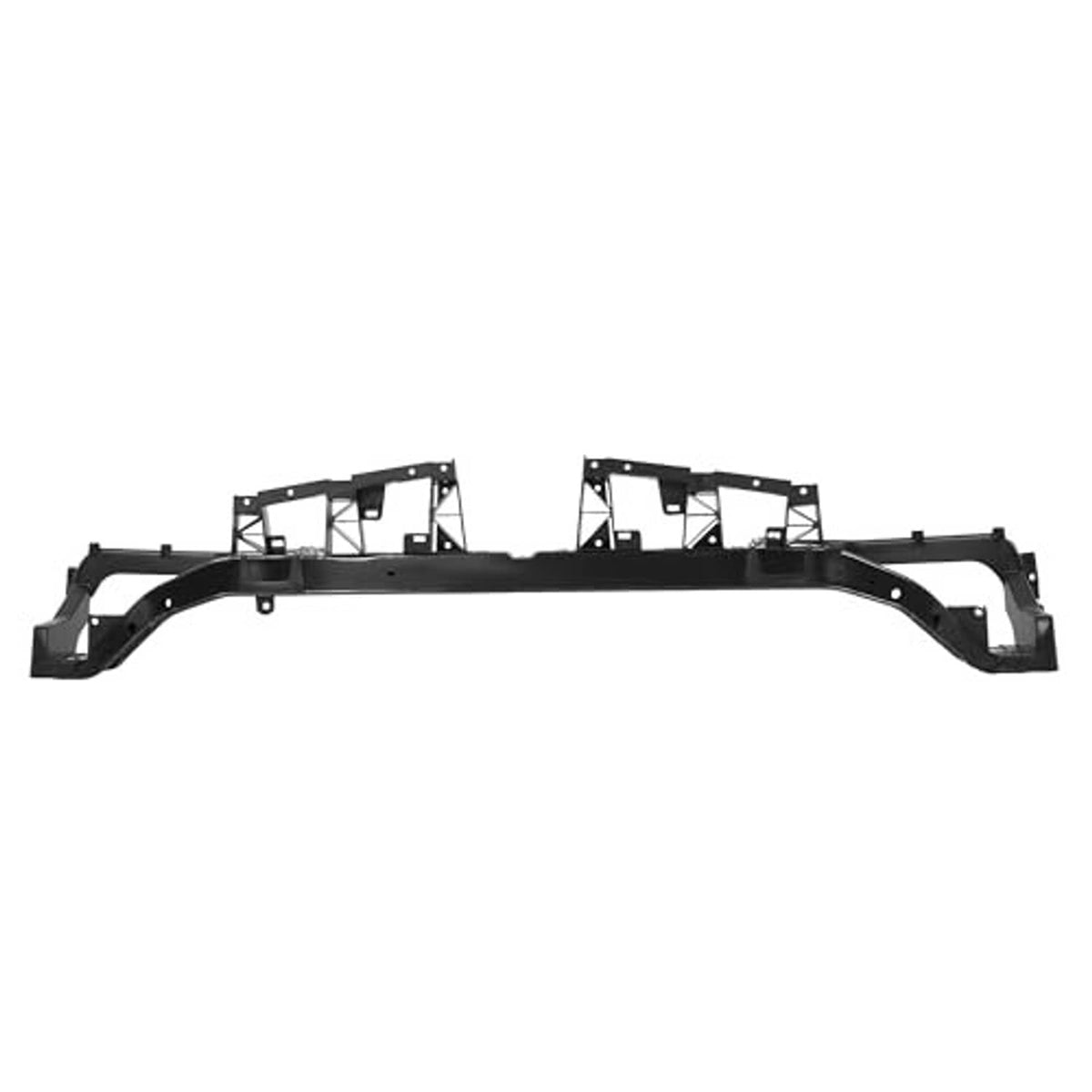Upper radiator core support assembly, black frame with central mounting towers