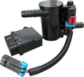 Vapor canister vent solenoid valve with black plastic housing and vacuum hose connectors