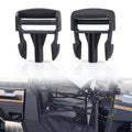 Black door net buckle clips, two-piece set for Polaris Ranger, visible clasp and teeth