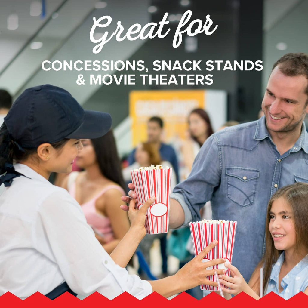Popcorn kernels served at a concession stand for snack stands and movie theaters