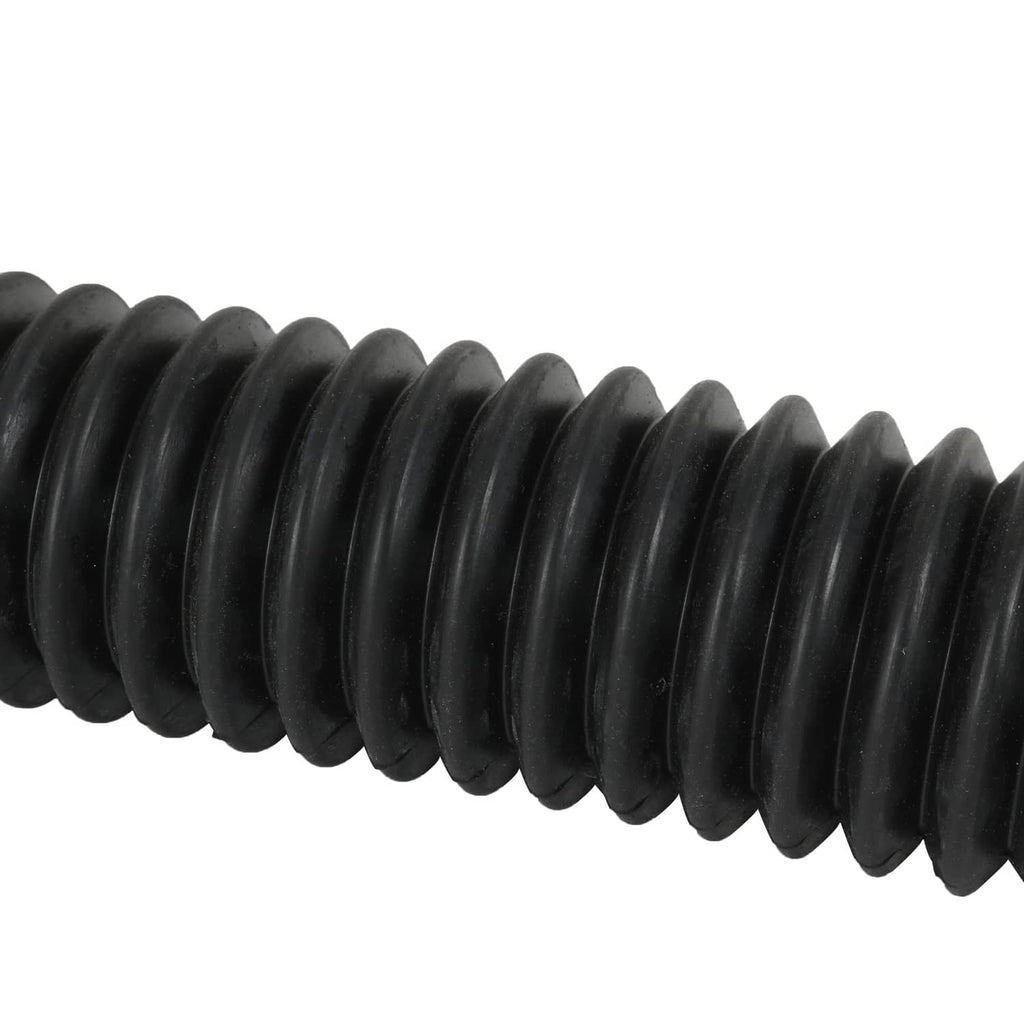 Rear shock absorber black rubber boot with tight ribbed texture