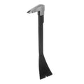 Nail puller claw pry bar with curved claw head and black handle, steel tool