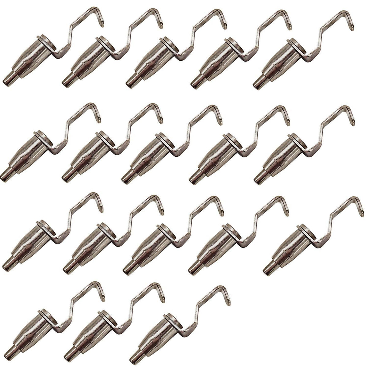 Metal wire rope gallery hooks, adjustable S-shaped hanger set (18-pack)