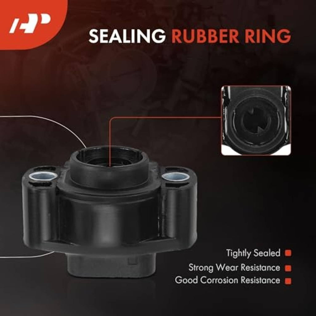 Throttle position sensor with sealing rubber ring and side mounting ears