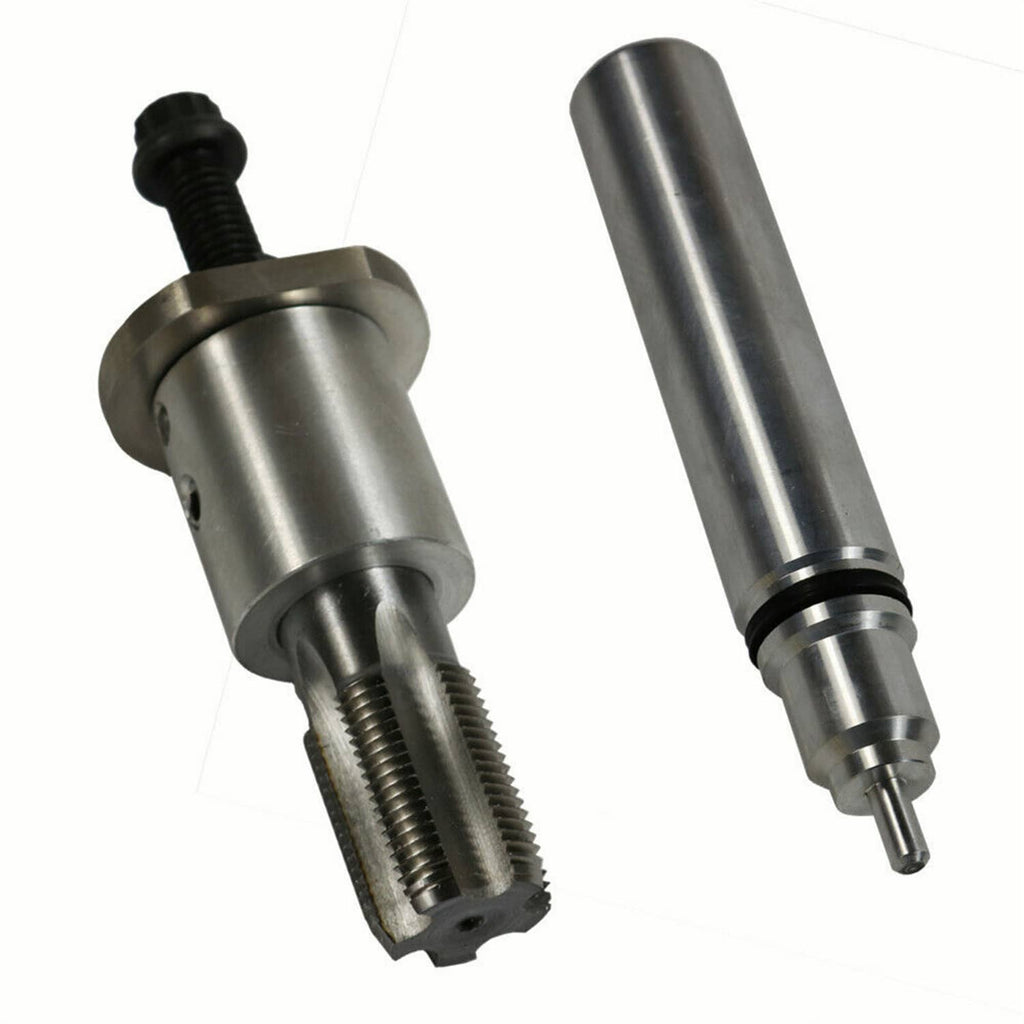 Metal injector sleeve removal tool and installer rod, silver finish