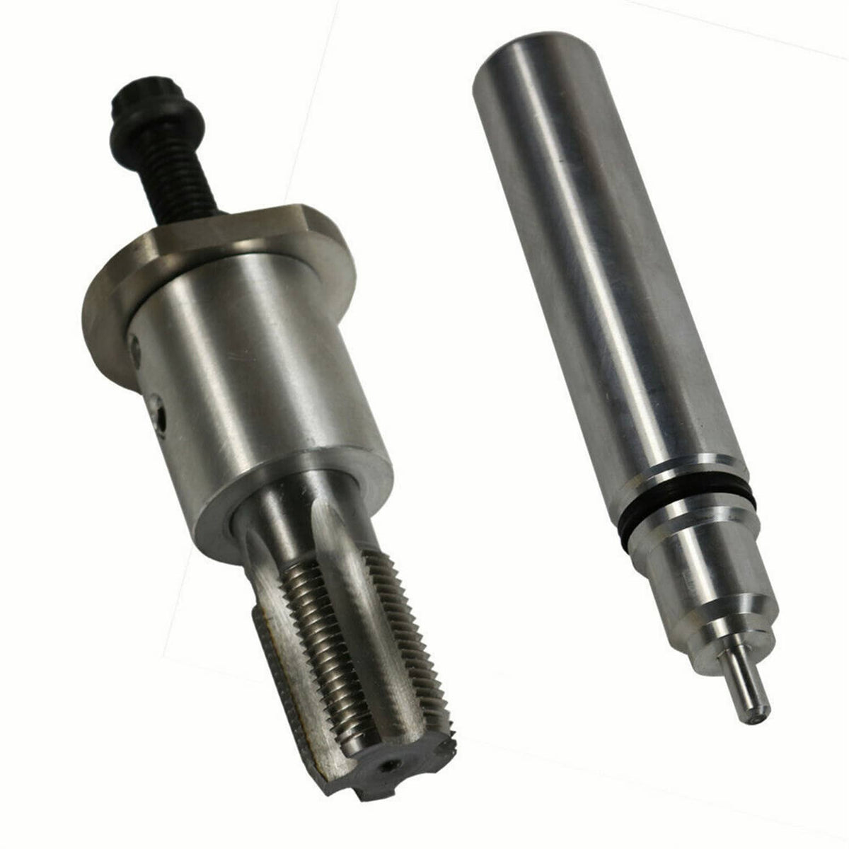 Metal injector sleeve removal tool and installer rod, silver finish