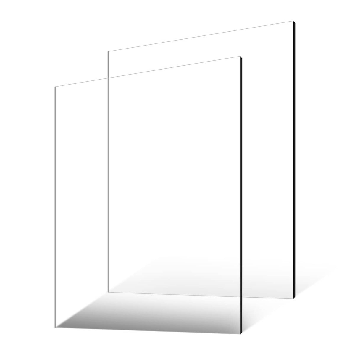 Clear acrylic sheets, 2-pack, 24x36 in, 1/4 in thick
