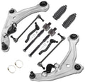 Front lower control arm ball joint and tie rod hardware kit with dust boots