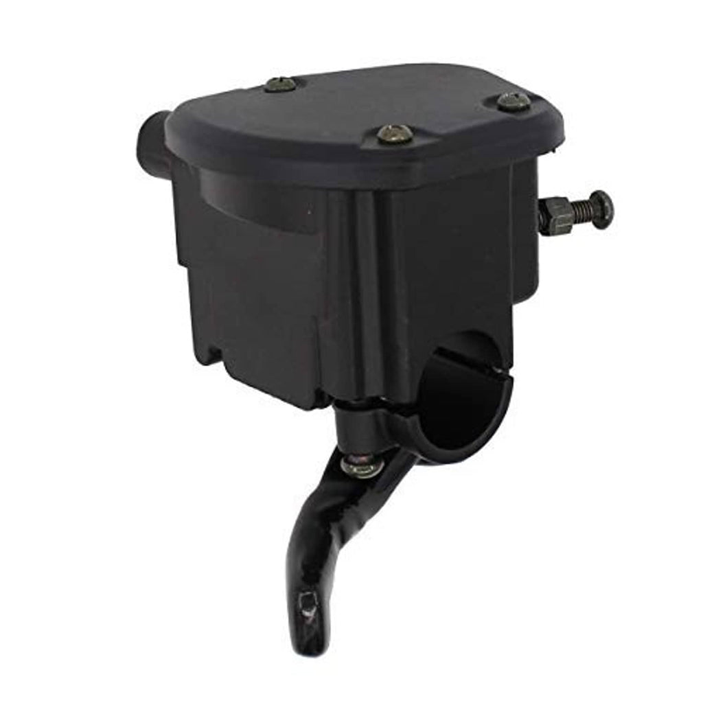 Black thumb throttle control lever assembly with mounting screws