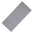 Silver gray PVC garage floor mat with raised diamond plate texture, non-slip surface.
