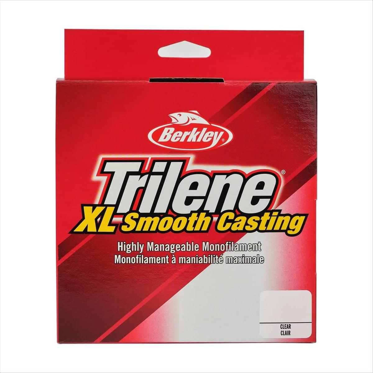 Berkley Trilene XL smooth casting clear fishing line spool in retail package