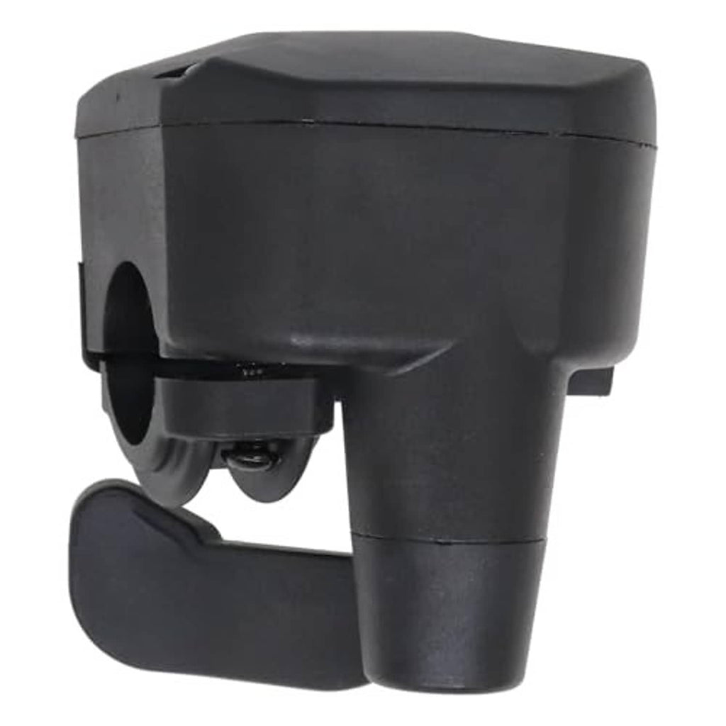 Black thumb throttle lever with curved trigger grip and mounting housing