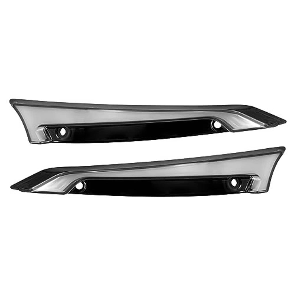 LED windshield trim light bars with black housing and gray lens strips