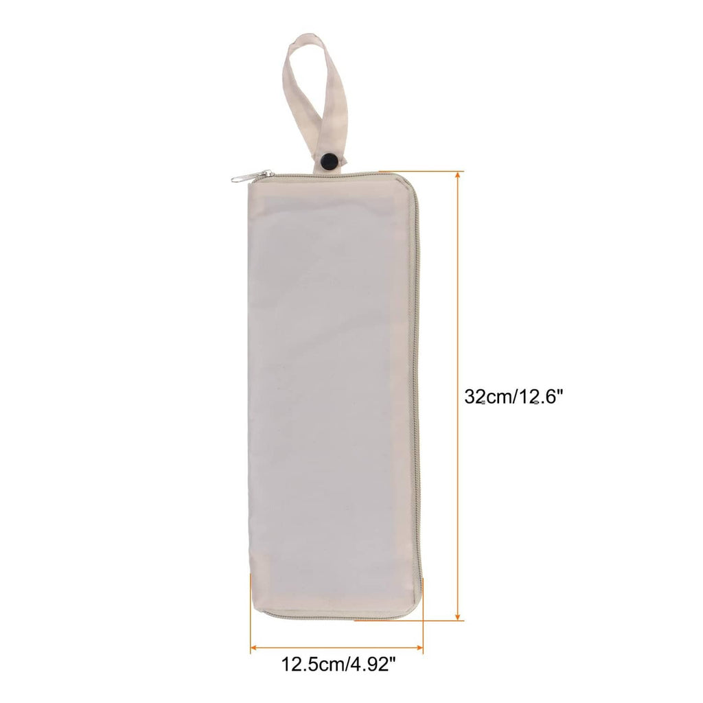Umbrella carry bag, cream, 12.5 x 32 cm; zip top and loop handle