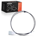 Dark blue hood latch release cable with handle, straight cable ends and loop