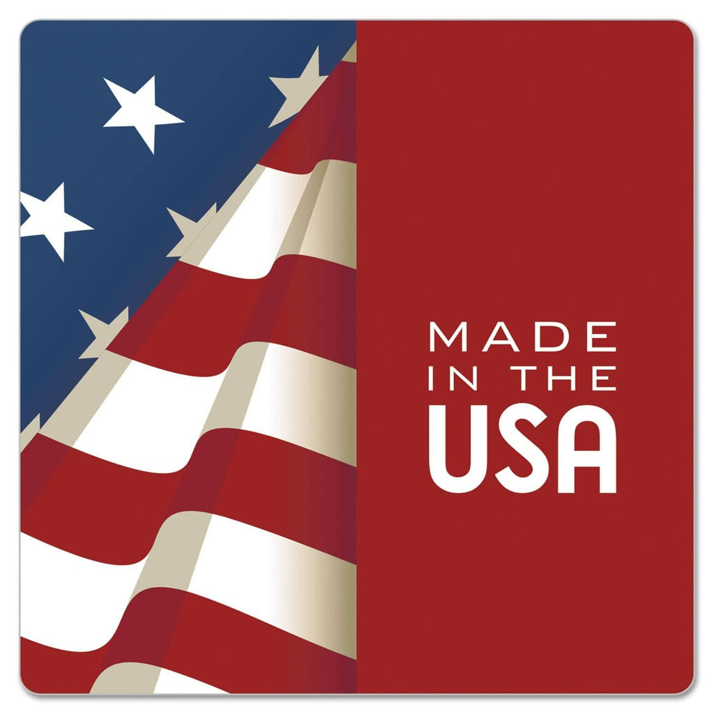 Legal pad with patriotic cover and 'Made in the USA' text; red and navy design