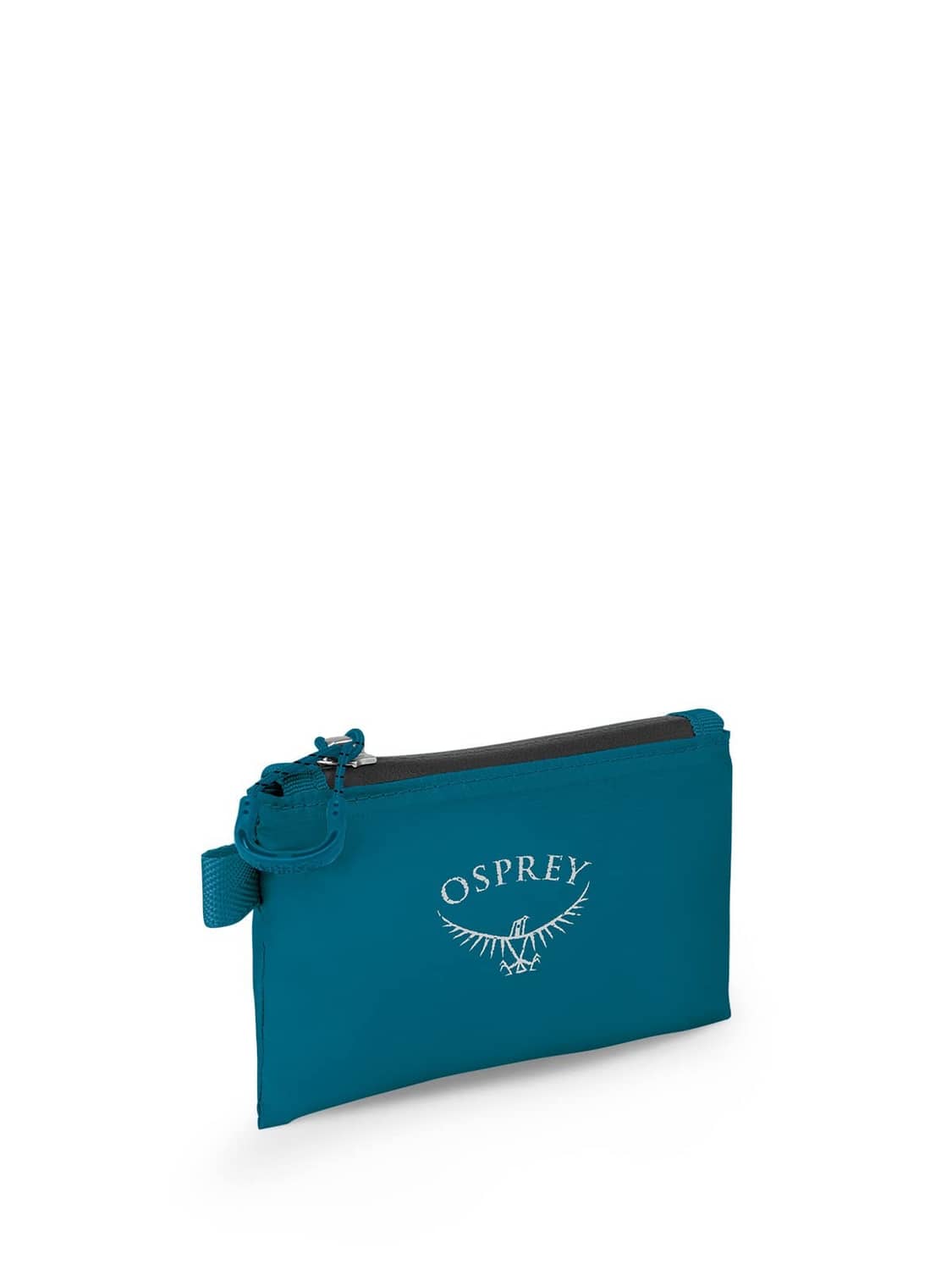 Osprey ultralight zip wallet, waterfront blue, compact rectangular with wrist strap