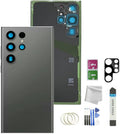 Green back glass replacement kit for Galaxy S23 Ultra with camera lens cutouts