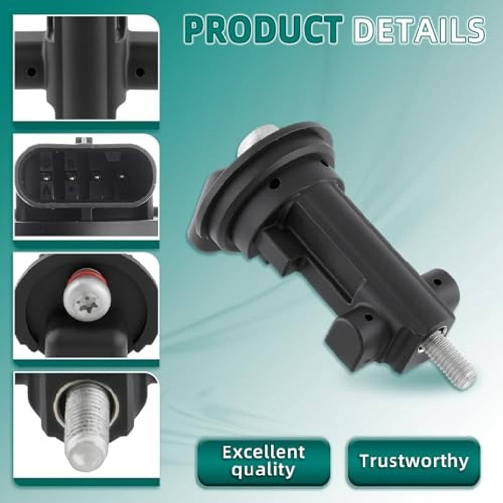 Black camshaft position sensor with close-up of connector and mounting threads