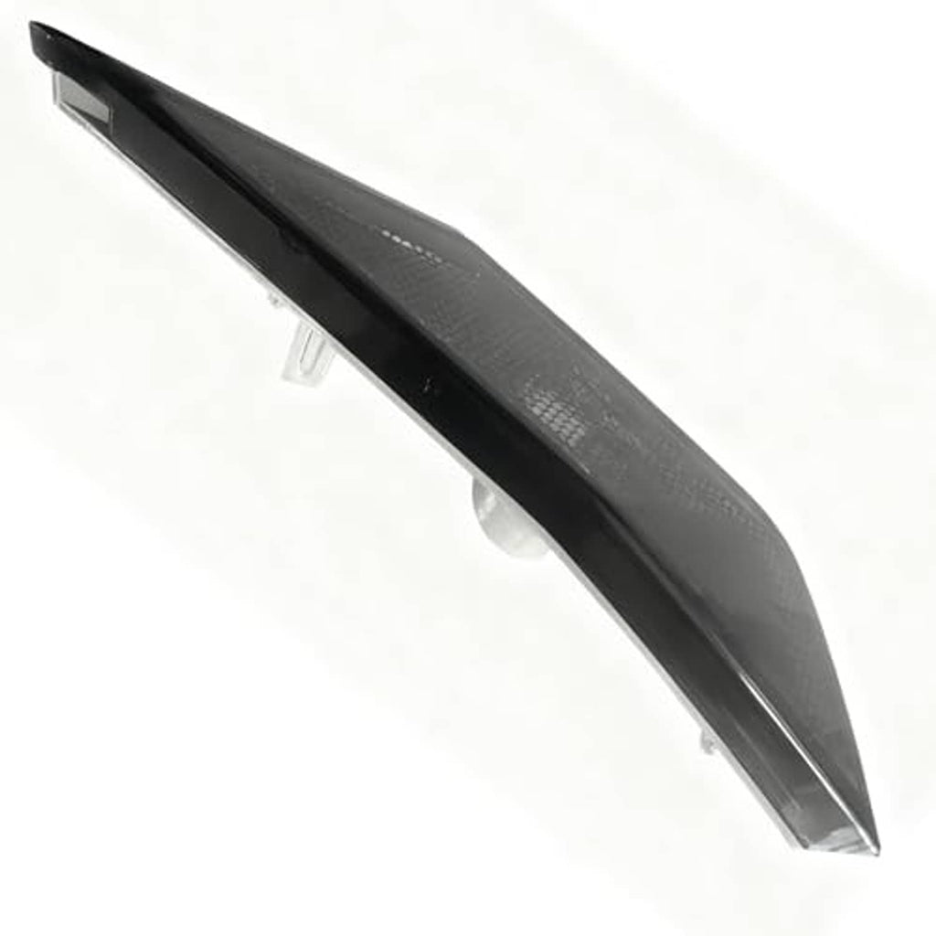 Dark smoke side marker light with clear mounting clips on the edge