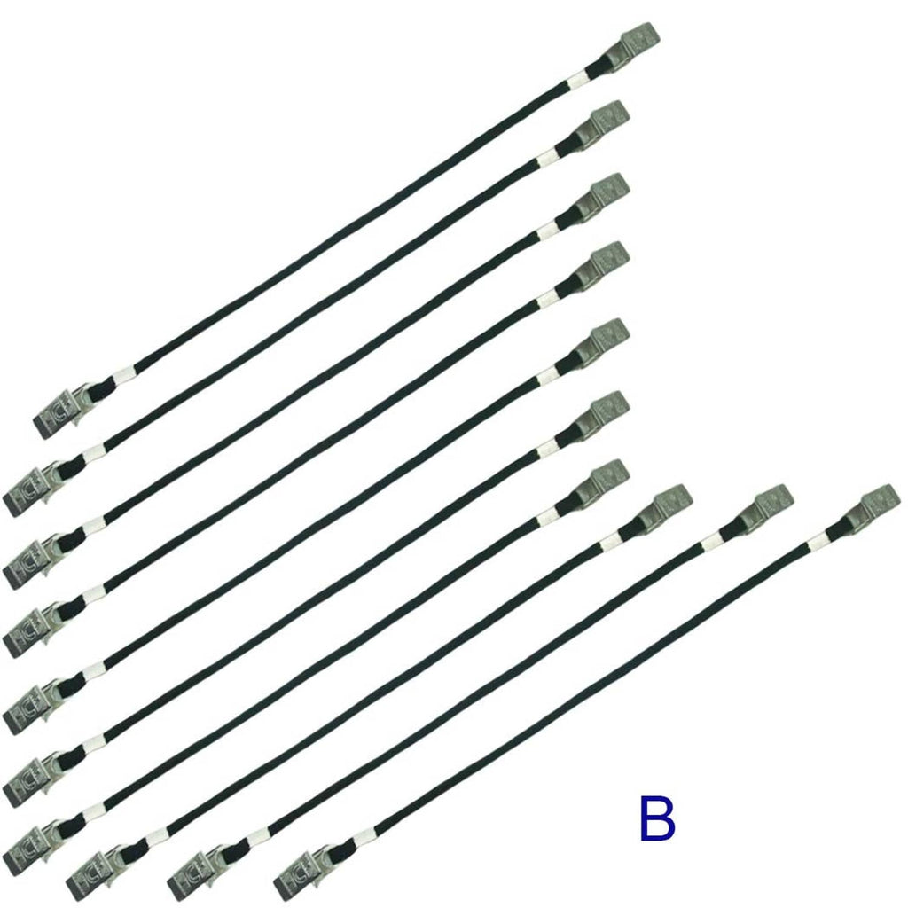 Hat clip retainer straps with metal buckles and striped webbing, bundle of multiple
