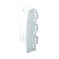 White reversible privacy flip action door lock with three latch pieces