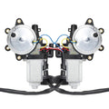 Front power window motor assembly, left and right, two round metal units with wiring