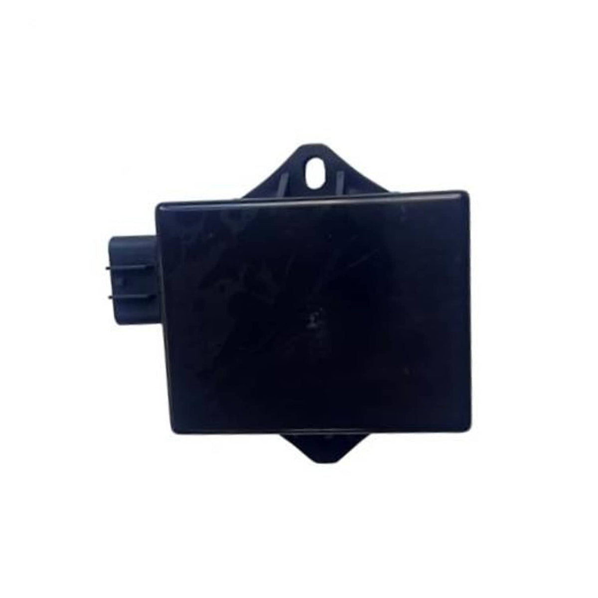 Ignition control module with top mounting hole and side electrical connector, dark blue
