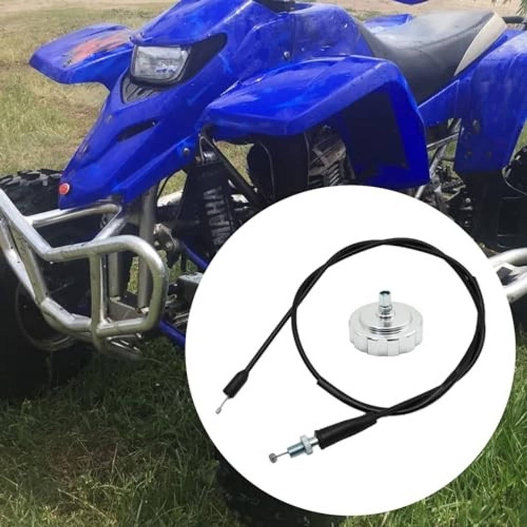 Throttle cable with eliminator kit, black cable and silver round cap with end hardware