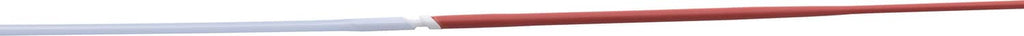Red enema tube segment with connector, close-up