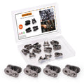 Box set of steel chain master half links, 6 pieces, with instruction card