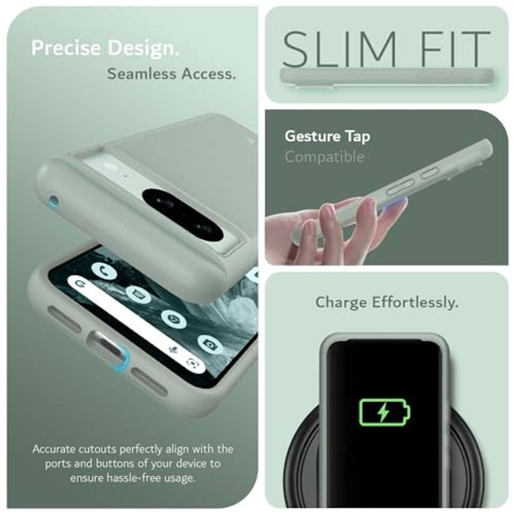 Slim-fit mint green case with precise cutouts and gesture tap access