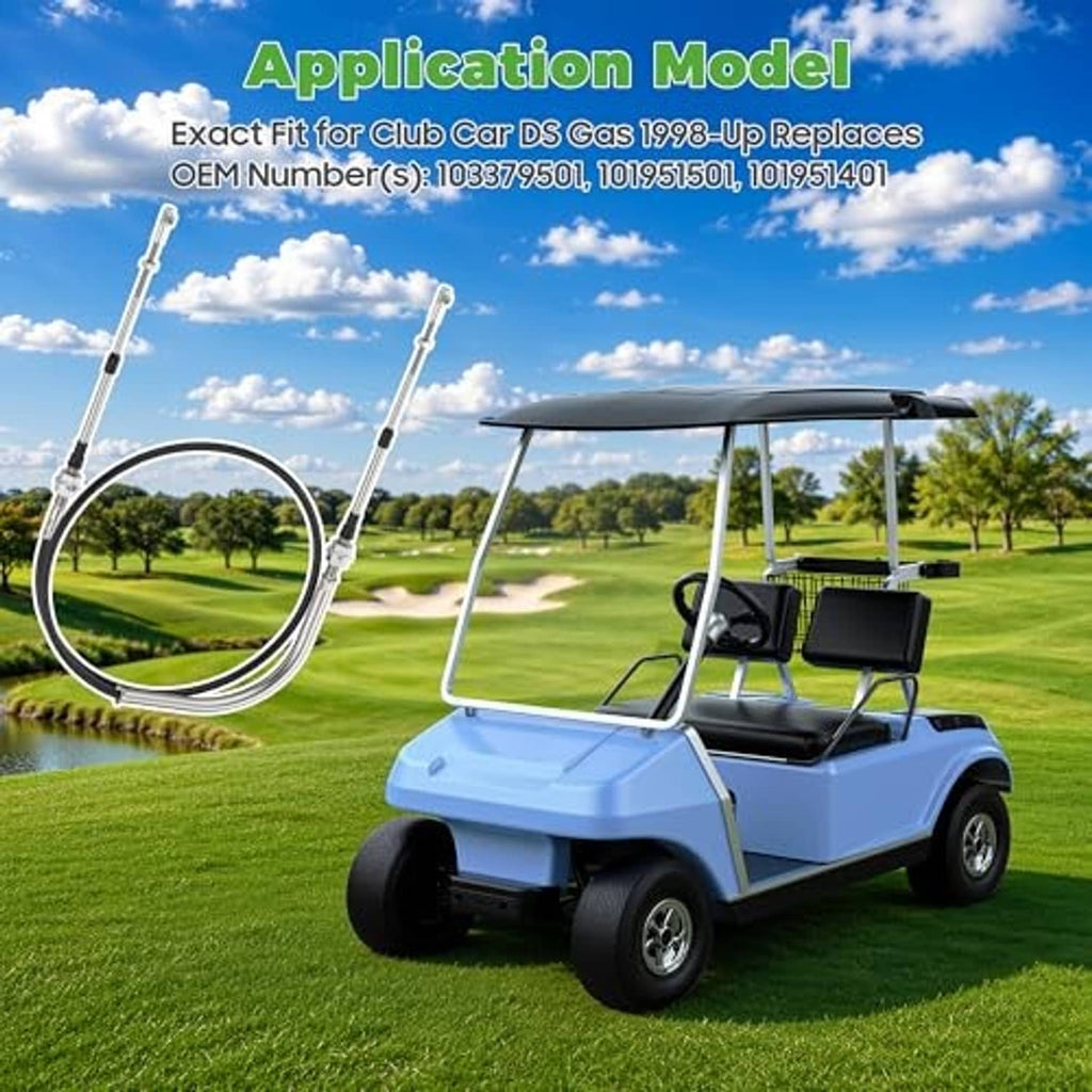 Shift cable application model installed on Club Car DS gas golf cart
