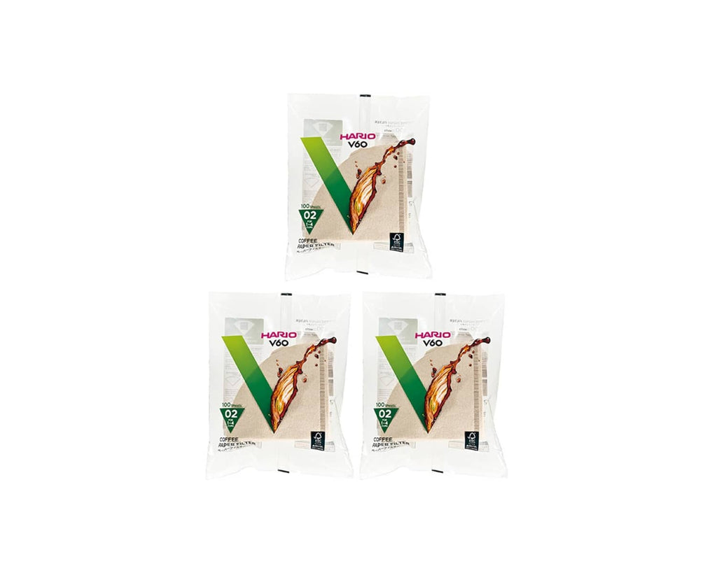 Size 02 natural paper coffee filter packets, 300-count pack set