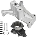 Turbo pedestal exhaust housing with mounting flange and inlet outlet opening