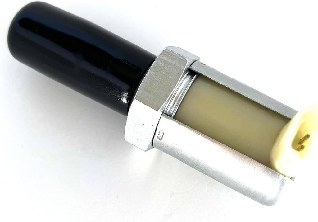 Diesel injection pressure regulator valve with black cap and translucent spring housing