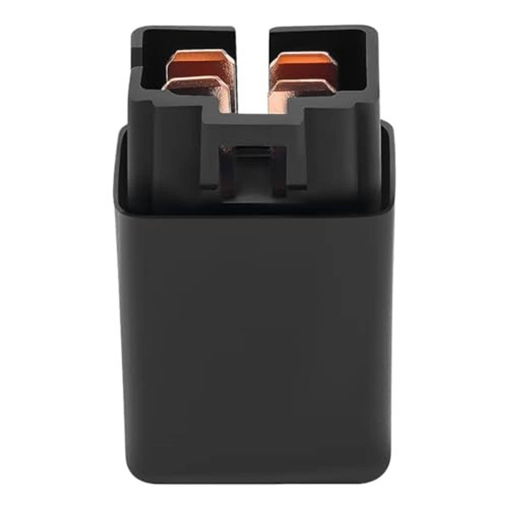 Automotive 4-pin relay with top copper contact bars and black plastic housing